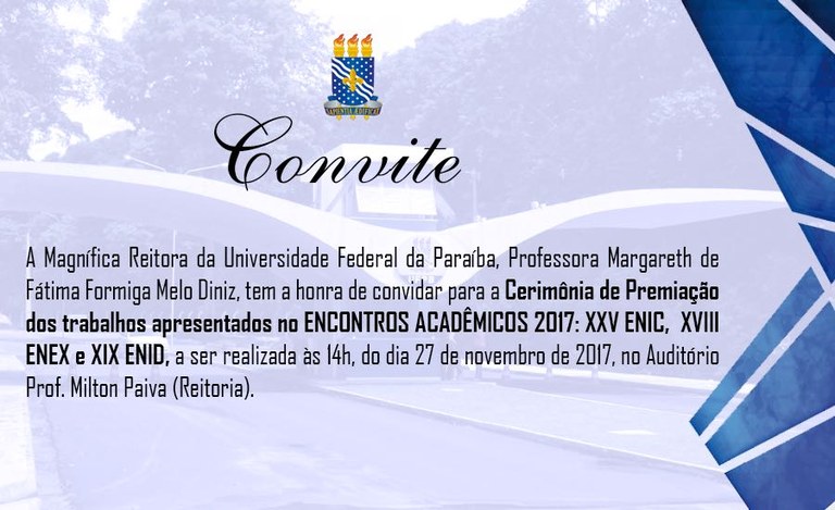 Convite Premiação 2017