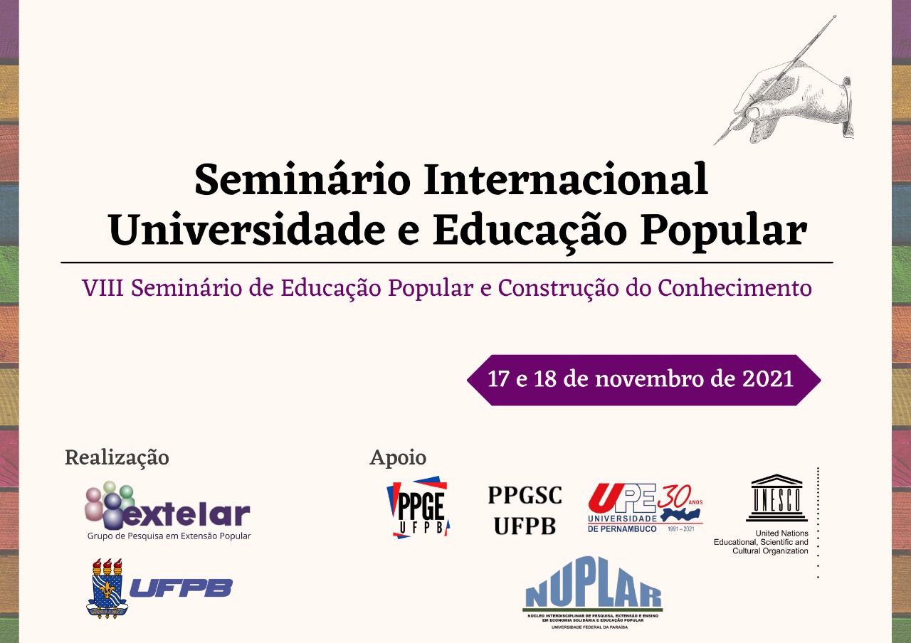 Banner Seminário Internacional Universidade e Educação Popular Banner Seminário Internacional Universidade e Educação Popular
