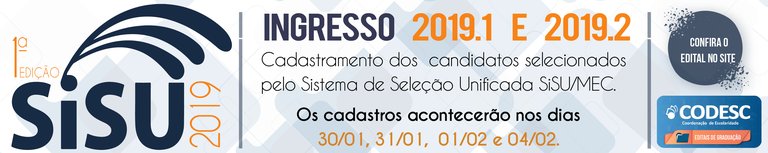 SiSU 1ª Edição 2019 Edital de Cadastramento - SISU 2019 - UFPB